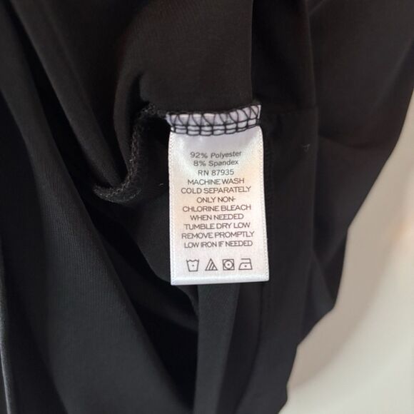 Susan Graver Black Wrap Tank Top Liquid Knit Sleeveless Blouse Travel Sz 3X - Picture 4 of 6